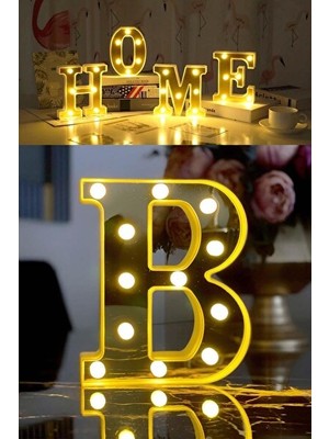Solvéra Büyük Boy 3D LED Harf Dekor, Doğum Günü ve Organizasyonlar Için Masa ve Gece Lambası