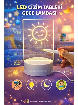 Vaelmont LED Çizim Tableti ile Hayal Gücünüzü Geliştiren Gece Lambası Masa ve Gece Lambası