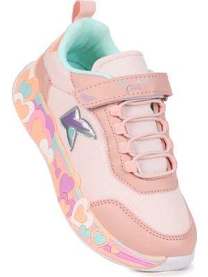 Kiko Kids Heart Günlük Cırtlı Kız Çocuk Spor Ayakkabı