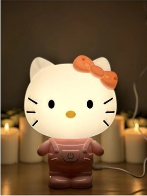 Solvéra Hello Kitty Dekoratif LED Başucu Lambası - Çok Sevilen Tasarım Masa ve Gece Lambası