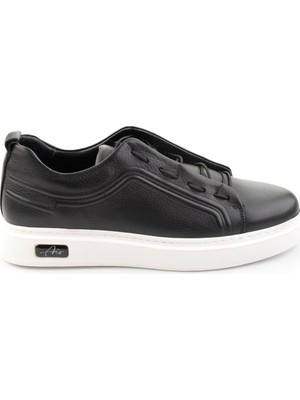 Bambi Siyah Hakiki Deri Erkek Sneaker E01700178003