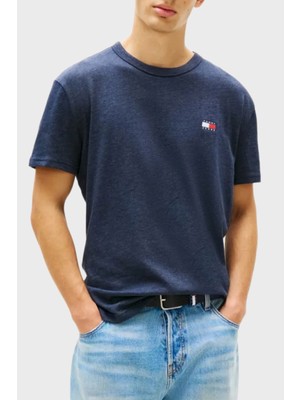 Tommy Jeans Pamuk Karışımlı Regular Fit Bisiklet Yaka T Shirt Erkek T Shirt DM0DM22667 C1G