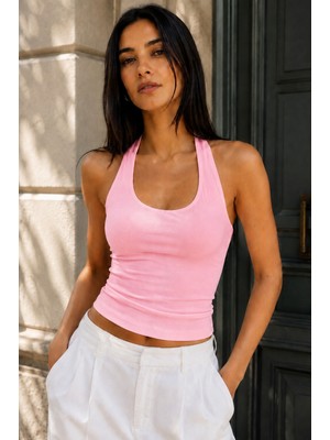 Catspy Ultra Premium Soft Halter Yaka Çift Kat Top Body