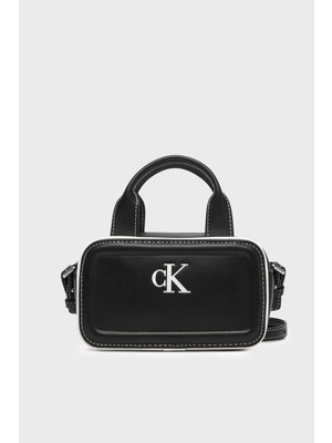 Calvin Klein Logolu Sabit Saplı Çanta LV04F1257GUB1 Bayan Çanta LV04F1257G Ub1