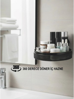 Evstyle Metal 360 Derece Döner Iç Hazneli Düzenleyici - Siyah
