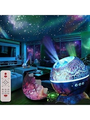 Vaelmont Dinozor Yumurtası Projeksiyon Gece Lambası ve Bluetooth Hoparlör - Eğlence