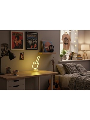 Vaelmont Müzik Temalı Neon Gitar Masa Lambası ve USB Güç Kaynağı Masa ve Gece Lambası