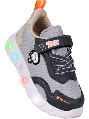 Kiko Kids Peras Işıklı Cırtlı Erkek Bebek Spor Ayakkabı
