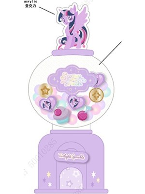 Solvéra Mor Pony Gashapon Gece Lambası, Tatlı ve Şık Dekorasyon Parçası Masa ve Gece Lambası