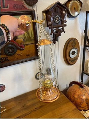 Vaelmont Duvar Tipi Bakır Görünümlü Gaz Lambası ile Mekanlara Vintage Şıklık Masa ve Gece Lambası