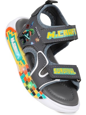 Kiko Kids Lug Cırtlı Işıklı Erkek Çocuk Sandalet
