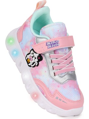 Kiko Kids Nebula Işıklı Cırtlı Kız Çocuk Spor Ayakkabı