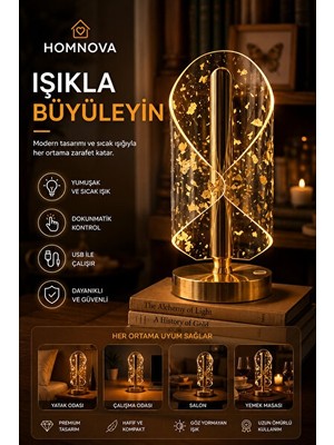 Orvessa Dokunmatik Modern LED Masa Lambası ile Şık Aydınlatma Masa ve Gece Lambası