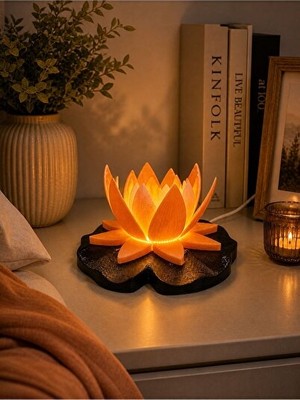Vaelmont Şık Lotus Tasarımlı Gece Lambası - Dekoratif ve Yumuşak Işık Masa ve Gece Lambası