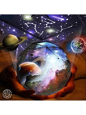 Normadia Vaelmont Renkli Dönen Projeksiyonlu Gece Lambası, Hediyelik ve Dekoratif Masa ve Gece Lambası