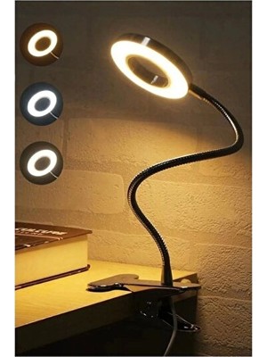 Solvéra Mandallı LED Okuma Işığı, Renkli ve Ayarlanabilir, Telefon Tutucu Masa ve Gece Lambası