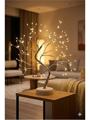 Solvéra Modern LED Ağaç Masa Lambası ve Ortam Aydınlatması Masa ve Gece Lambası