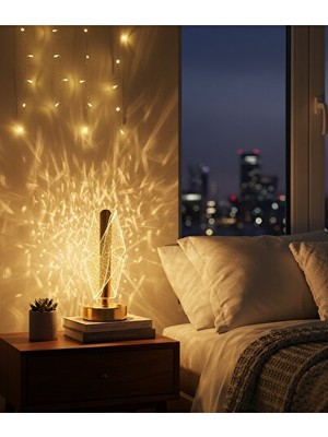 Orvessa Sarmal LED Dekoratif Masa Lambası - Modern ve Şık Tasarım Masa ve Gece Lambası