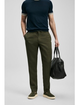 Lufian Slim Fit Normal Bel Keten Chino Pantolon Erkek Pantolon 111190363