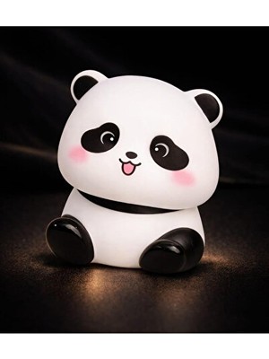 Vaelmont Sevimli Panda Tasarımlı Sarı LED Gece Lambası, Çocuklar ve Gençler Için