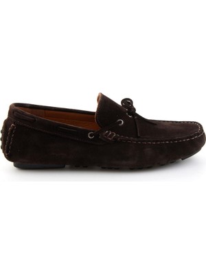 Bambi Kahve Hakiki Deri Erkek Loafer Ayakkabı E01547009902