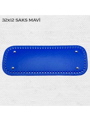 Oxford İplik Dikişli Perçinli Çanta Tabanı 32X12 Saks Mavi