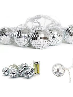 Solvéra Mini Disko Topu LED Dekoratif Süsleme, 2 Metre Masa ve Gece Lambası