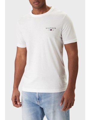 Tommy Hilfiger Logolu Pamuklu Regular Fit Bisiklet Yaka T Shirt Erkek T Shirt MW0MW41456 Ybr