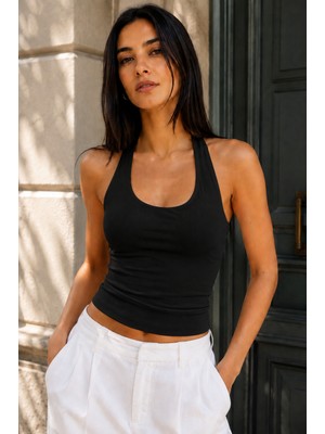 Catspy Ultra Premium Soft Halter Yaka Çift Kat Top Body