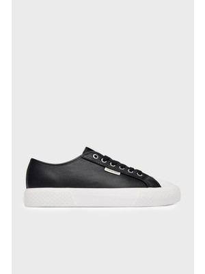 Calvin Klein Deri Logolu Sneaker Ayakkabı HW0HW03077BEH Bayan Ayakkabı HW0HW03077 Beh