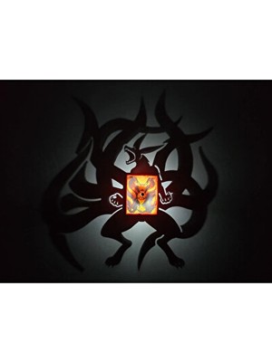 Solvéra Anime Temalı Kurama Dokuz Kuyruklu Tilki Gölge Lambası Masa ve Gece Lambası