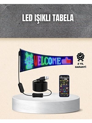 Vaelmont USB Bağlantılı Esnek Renkli LED Reklam ve Dekorasyon Ekranı Masa ve Gece Lambası