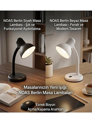 Vaelmont Pratik ve Şık Masa Lambası - Günlük Kullanıma Uygun Tasarım Masa ve Gece Lambası