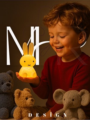 Vaelmont Büyük Boy Miffy Tavşan Gece Lambası ile Yumuşak Işık Atmosferi Masa ve Gece Lambası