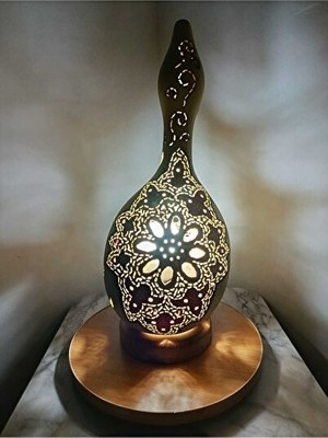 Solvéra Süs Kabağı Desenli Lamba - Yaratıcı ve Sıcak Atmosfer Yaratıcı Masa ve Gece Lambası