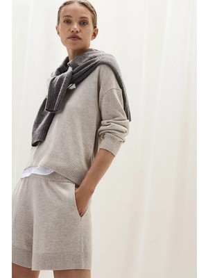 The White Company Kaşmir Karışımlı Triko Kadın Şort