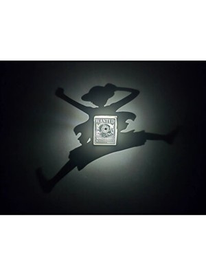 Vaelmont One Piece Luffy Temalı LED Gölge Lambası - 3D Baskı Projeksiyon Masa ve Gece Lambası