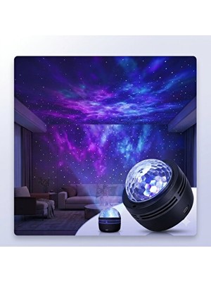 Solvéra Hareket Sensörlü Renkli Yıldız Projektör ile Sürprizli Atmosfer Masa ve Gece Lambası