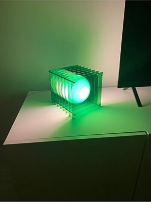 Orvessa Yeşil Renkli Pulse Dekoratif Masa Lambası Masa ve Gece Lambası