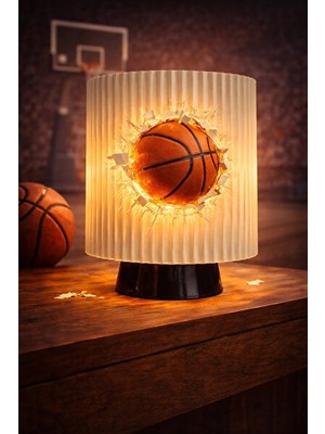 Vaelmont Basketbol Temalı Dekoratif Gece Lambası, Gençler ve Spor Severler Için Masa ve Gece Lambası