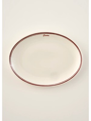 Bella Maison Bonheur Porselen Sunum Tabağı Bordo (36 Cm)