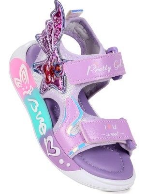 Kiko Kids Lug Cırtlı Kız Çocuk Sandalet
