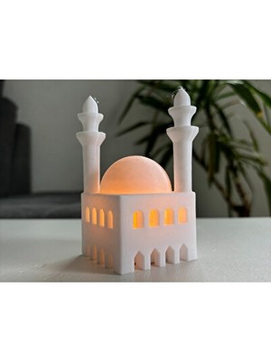 Vaelmont LED Işıklı Dekoratif Cami Modeli ve Gece Lambası Masa ve Gece Lambası 6x6 cm