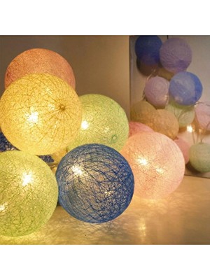 Vaelmont Renkli Top LED Yılbaşı Işığı, Dekoratif ve Ortam Aydınlatıcı Masa ve Gece Lambası