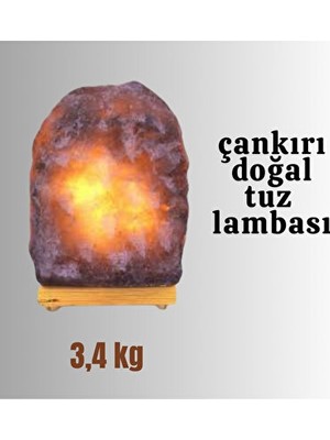 Normadia Vaelmont Doğal Çekiçlenmiş Çankırı Tuz Lambası, Ortamınıza Sıcaklık Katıyor Masa ve Gece Lambası