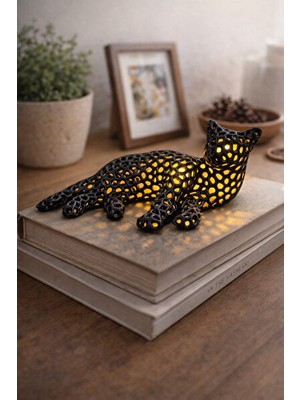 Solvéra LED Leopar Desenli Dekoratif Gece Lambası Masa ve Gece Lambası