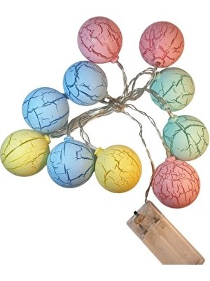 Orvessa Renkli Top Şekilli LED Dolama Işıklar - 10'lu Set Masa ve Gece Lambası
