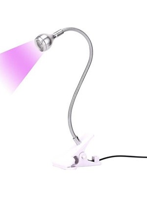 Solvéra Uv LED Tırnak Kurutucu Masa Lambası, Esnek Klipsli ve USB Bağlantılı Masa ve Gece Lambası