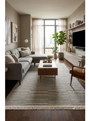 Rovigo Home Şönil,exclusive ,dokuma, Kaymaz Taban Iskandinav Salon Halısı, Taş