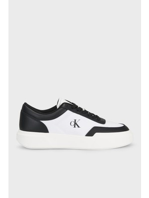 Calvin Klein Deri Logolu Sneaker Ayakkabı HM0HM0232601W Erkek Ayakkabı HM0HM02326 01W